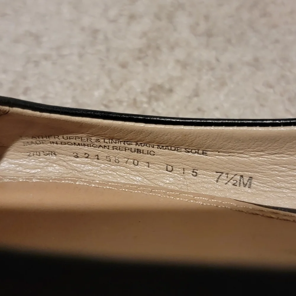 Tory Burch Lowell Ballet Flats North Leather Black Size 7.5